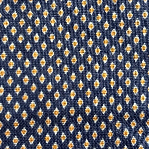 Untuckit Cadalso Button Up Short Sleeve Shirt 100% Linen Geometric Navy Size XL - Picture 2 of 16